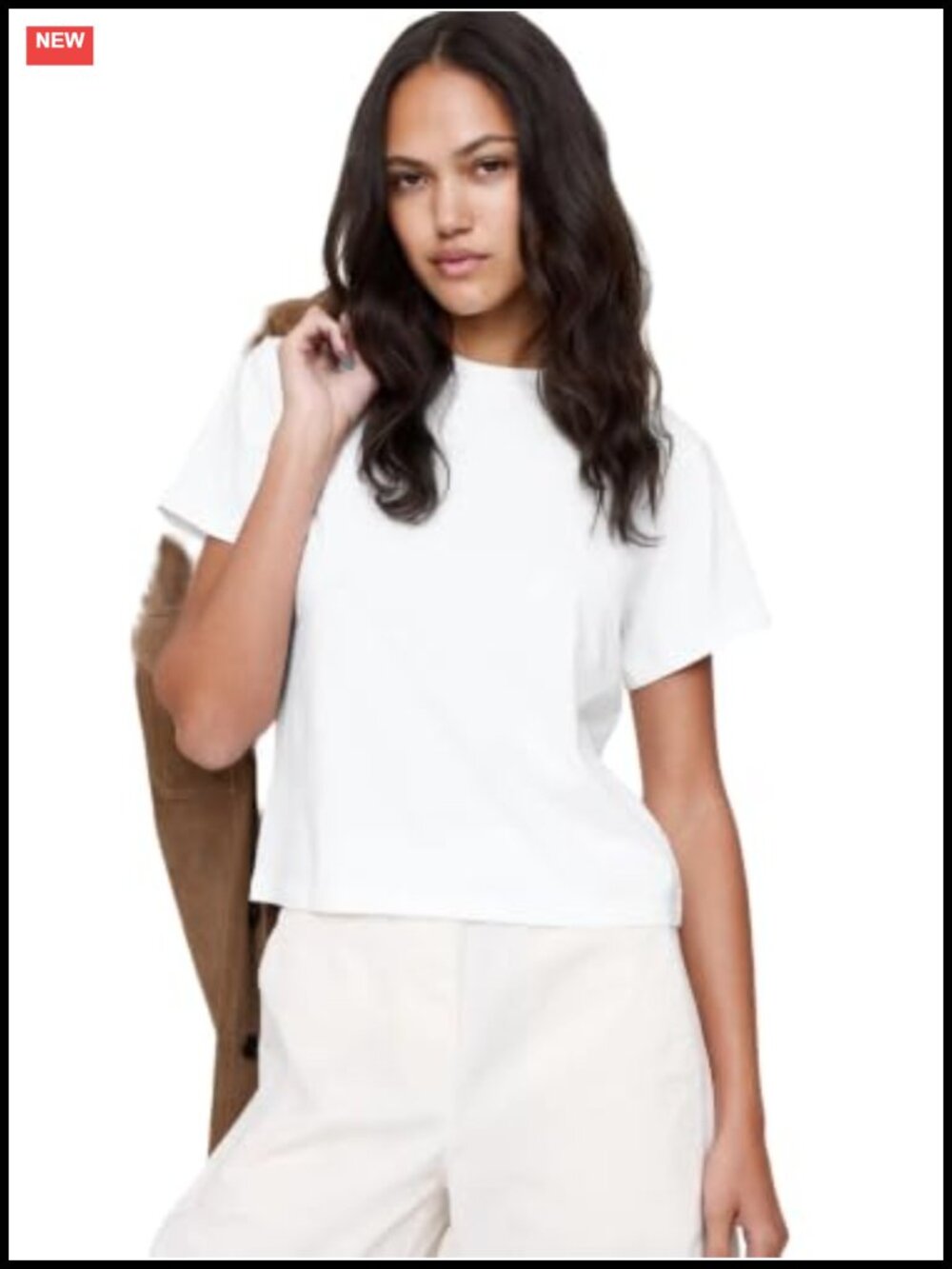 Vintage Cotton Crew Neck Short Sleeve Boxy Tee Classic Fit